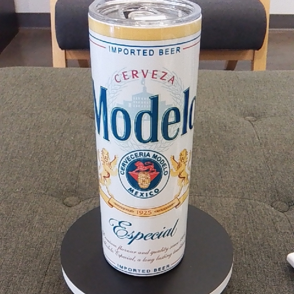 Stainless Steel 20oz. ModelCo Cerveza Especial Accent in White and Blue